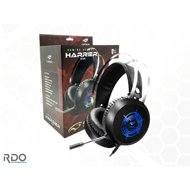 Headset Gamer Harrier II LED RGB com microfone USB