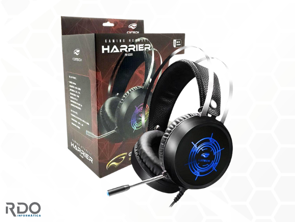 Headset Gamer Harrier II LED RGB com microfone USB
