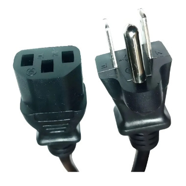 Kit com 5 Cabo de Força Tripolar Padrão antigo 3 Pinos PC Monitor Fonte Bivolt