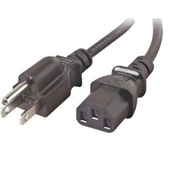 Kit com 5 Cabo de Força Tripolar Padrão antigo 3 Pinos PC Monitor Fonte Bivolt