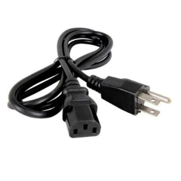 Kit com 5 Cabo de Força Tripolar Padrão antigo 3 Pinos PC Monitor Fonte Bivolt