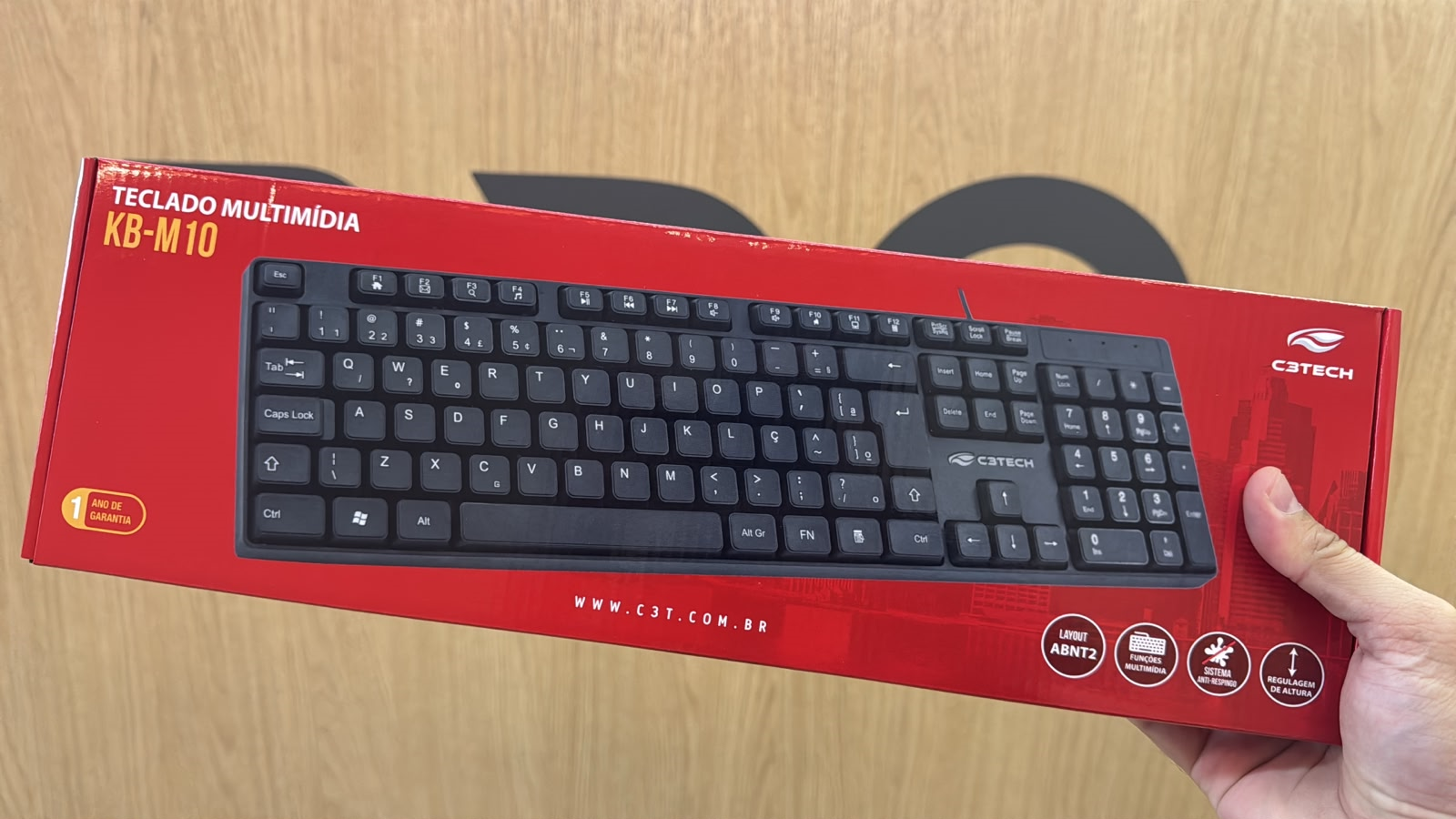 Kit teclado e Mouse C3 Tech - Com fio - USB - KB-M10 - MS-31
