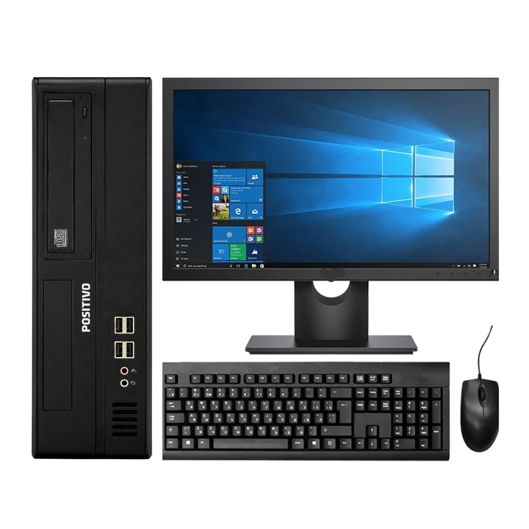 PC Positivo SFF Completo + Monitor + Kit teclado & mouse (I5 3a geração - 08gb - ssd 120gb)