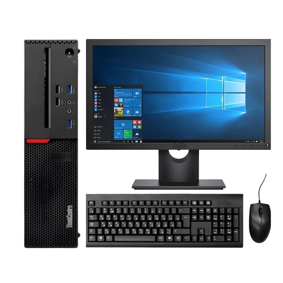 PC Lenovo SFF completo + Monitor 19" + Kit teclado & mouse (I3 6a geração + 08gb + ssd 240 gb)