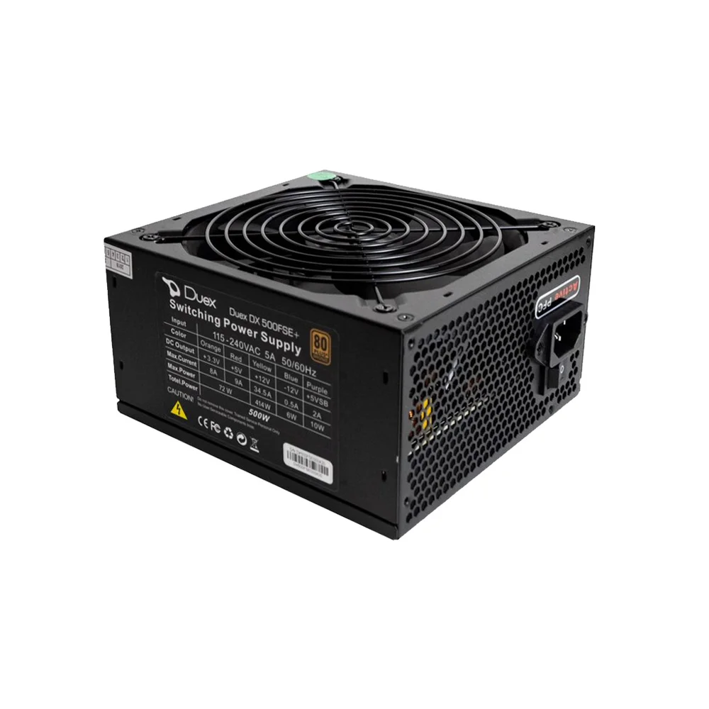 Fonte Duex 500FSE+ - 500W - 80 plus bronze