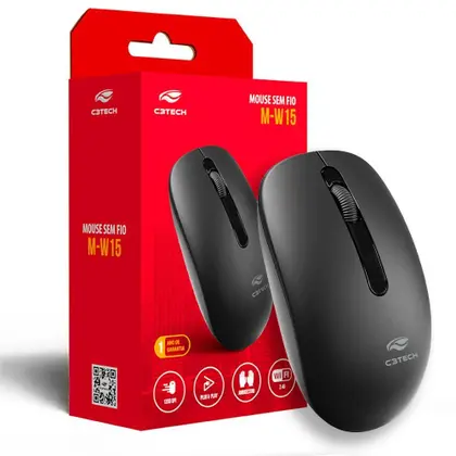 Mouse Sem Fio C3Tech M-W15BK