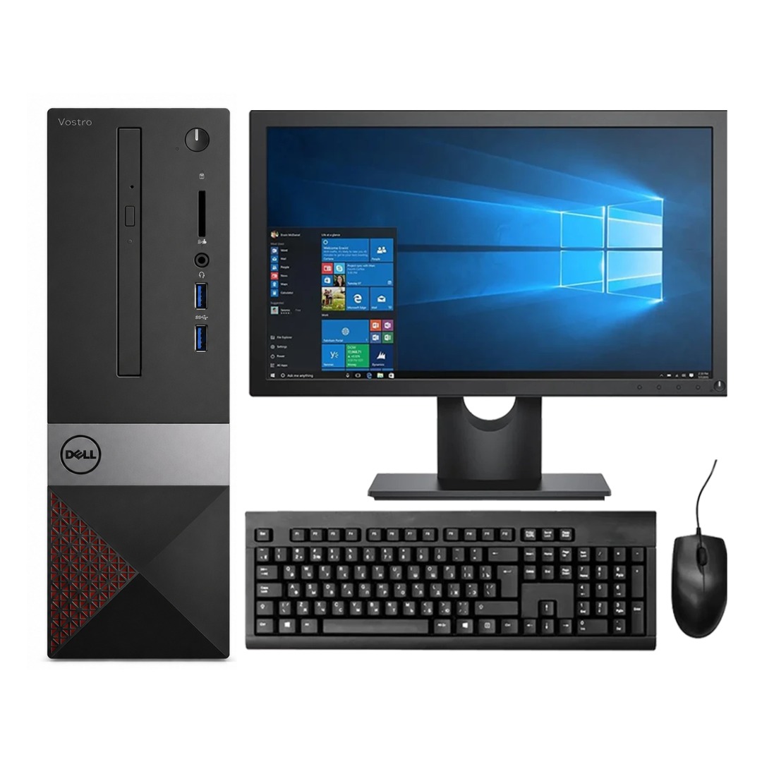 PC Dell Vostro SFF Completo + Monitor 19" + Kit teclado & mouse (I5 8a geração + 08gb + ssd 240 gb)