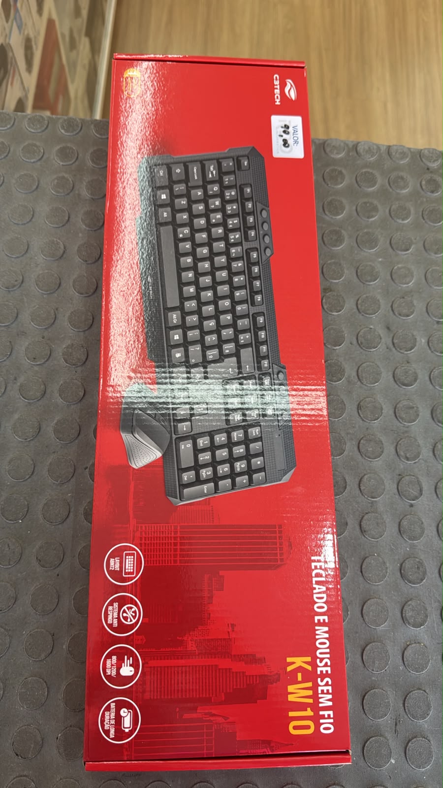 Teclado e Mouse C3TECH Sem Fio K-W10