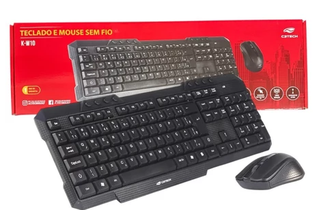 Teclado e Mouse C3TECH Sem Fio K-W10
