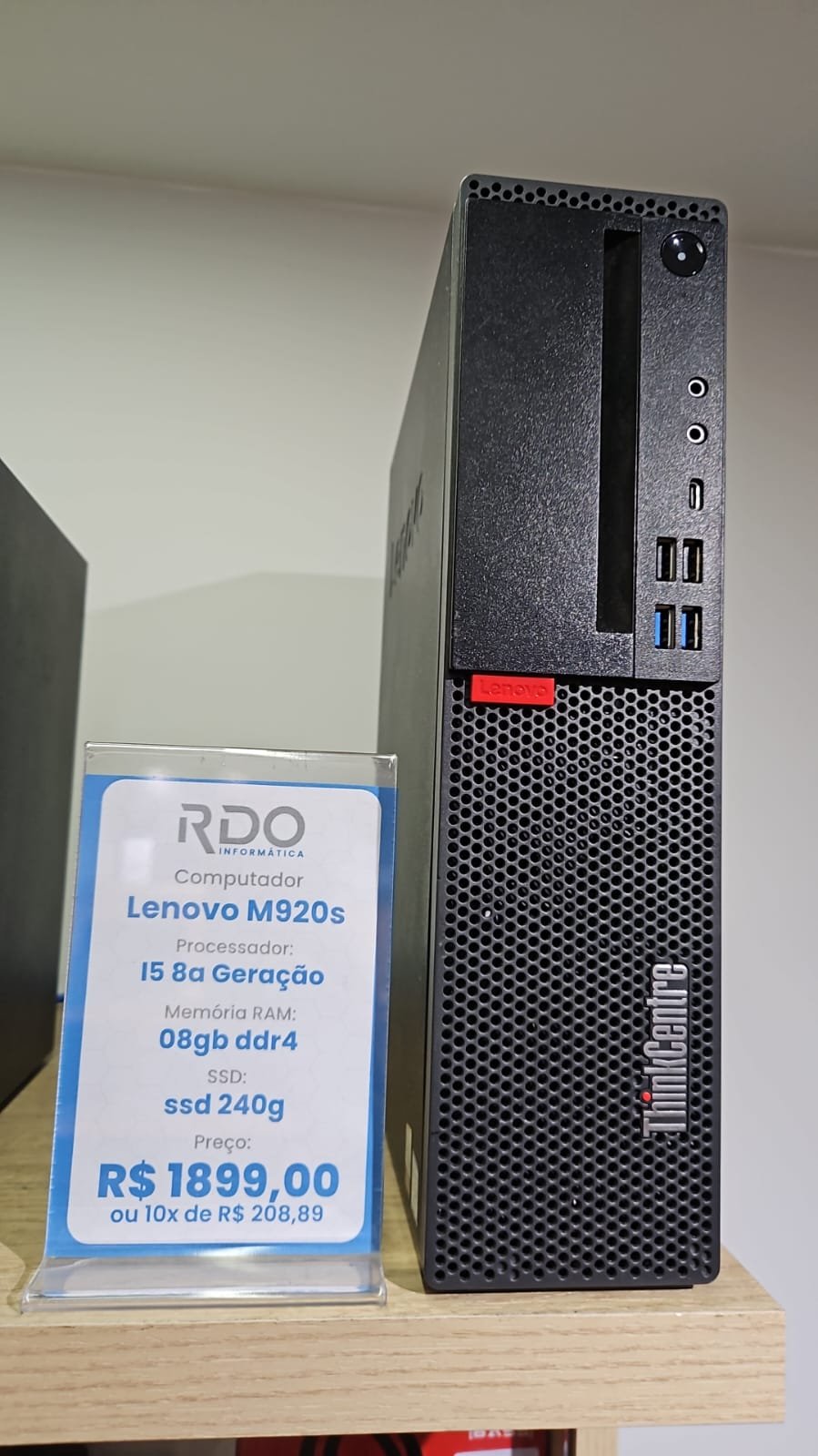 PC Lenovo M920S (I5 8ª Geração - 08GB RAM DDR4 - SSD 240GB)