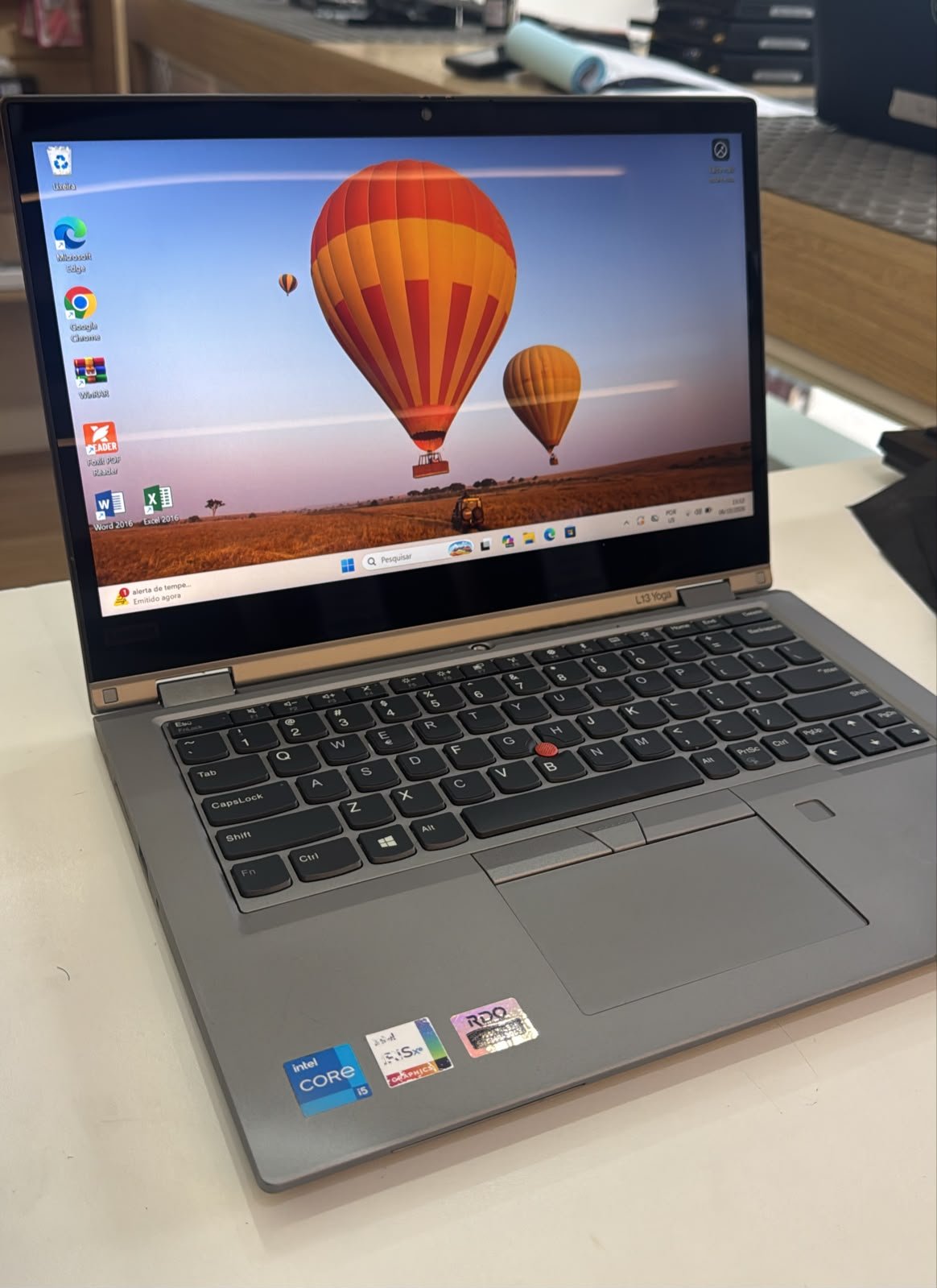 Notebook Lenovo ThinkPad L13 YOGA (I5 11ª - 16GB RAM DDR4 - SSD 256GB)