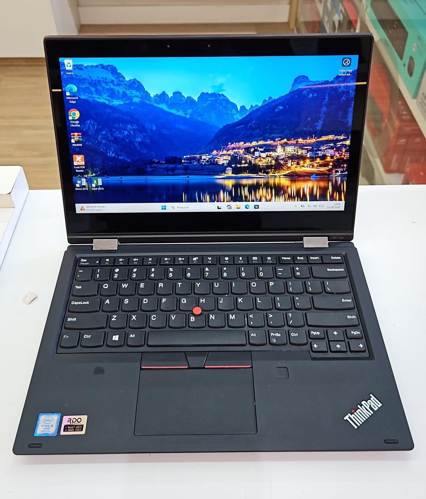 Notebook Lenovo ThinkPad Yoga L390 (I5 8ª - 16GB RAM DDR4 - SSD 256GB) TOUCHSCREEN