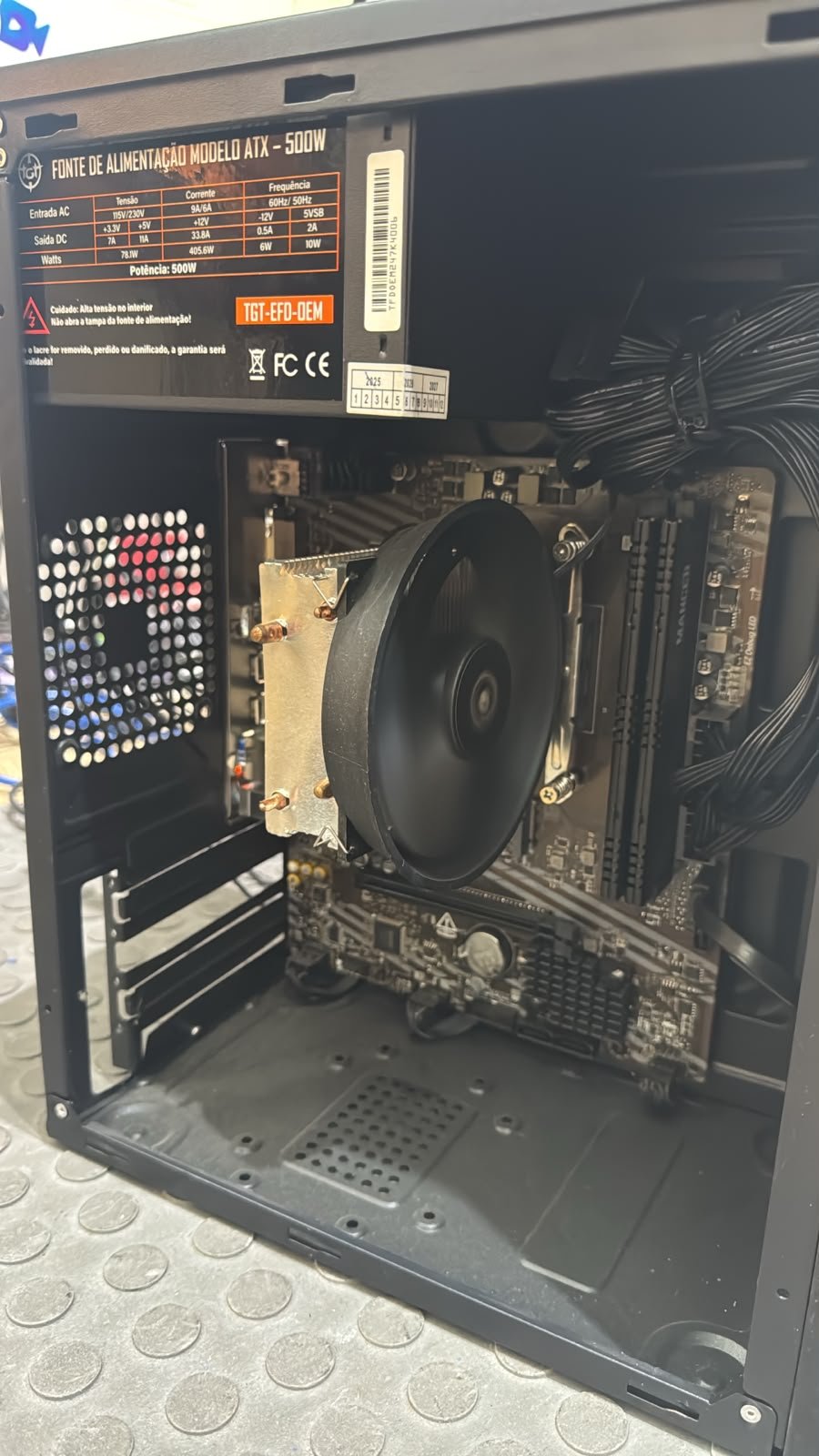 PC Gamer Preto Ryzen 5 5600GT 16GB RAM SSD 500GB