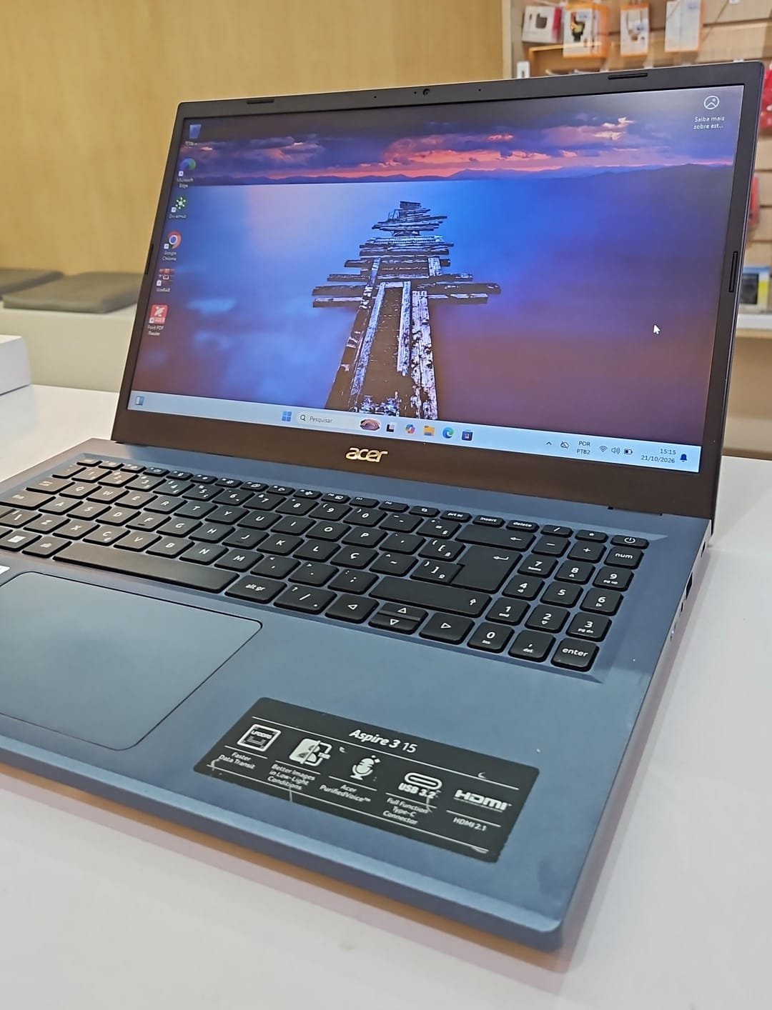 Notebook Acer Aspire 3 15 (AMD RYZEN 5 7520U RADEON - 08GB RAM DDR5 - SSD 500GB)