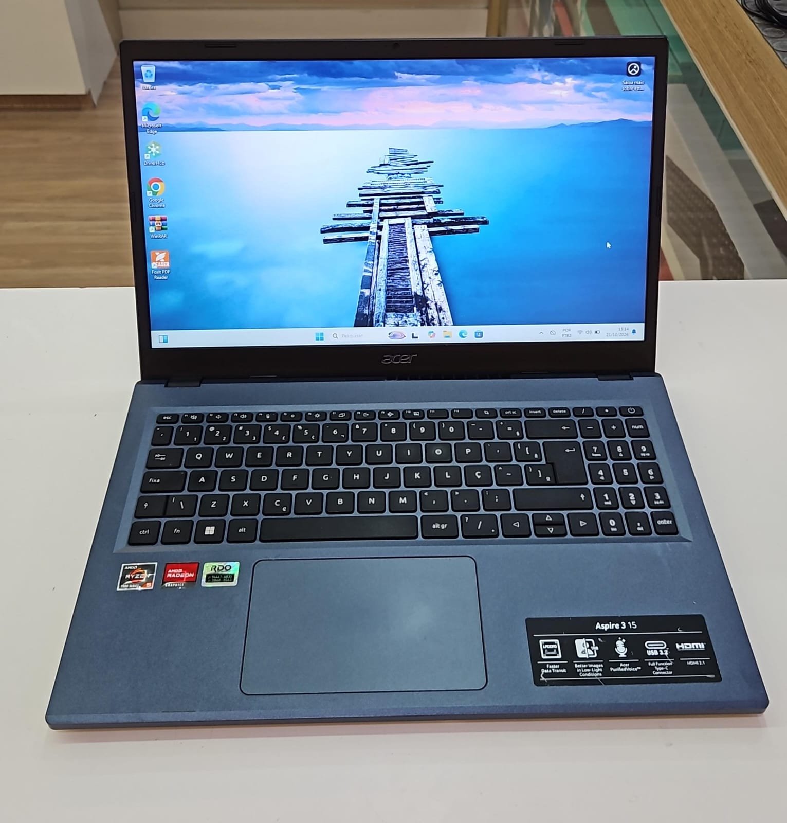 Notebook Acer Aspire 3 15 (AMD RYZEN 5 7520U RADEON - 08GB RAM DDR5 - SSD 500GB)