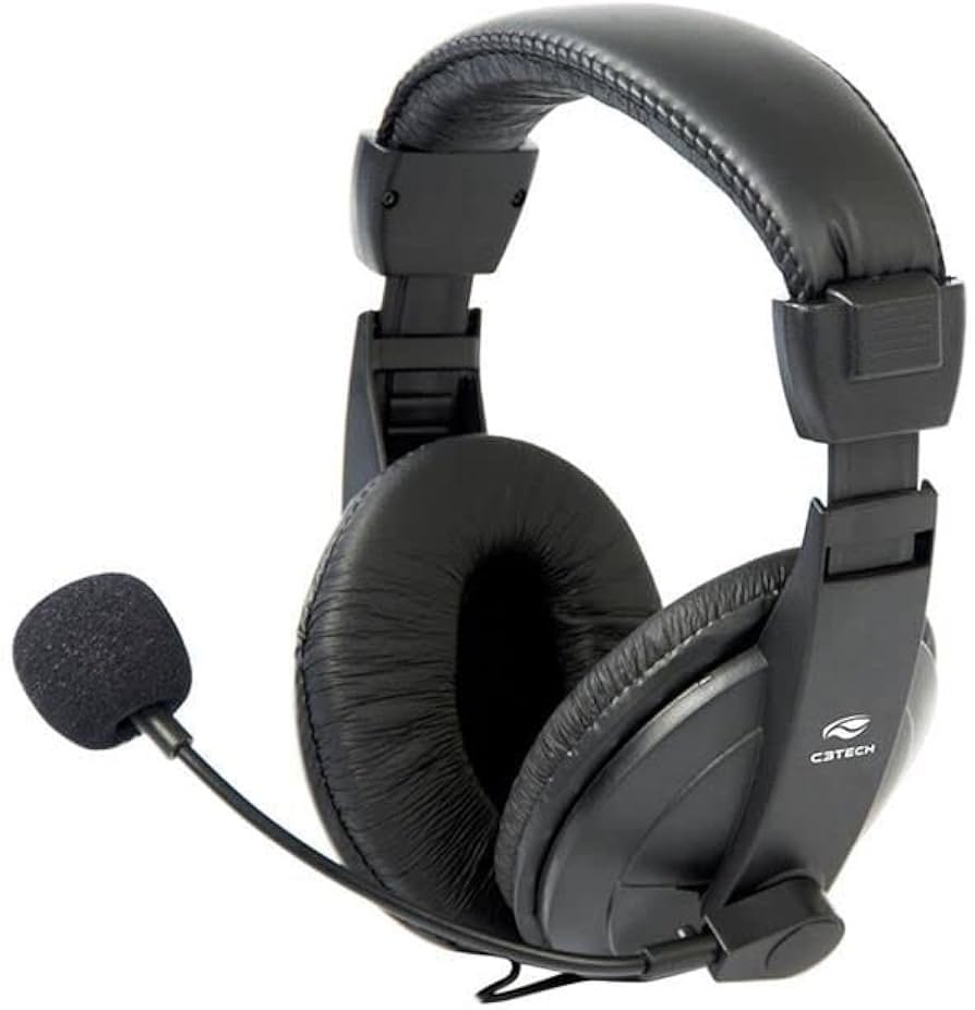 Fone com Microfone Voicer Comfort PH-60BK C3TECH