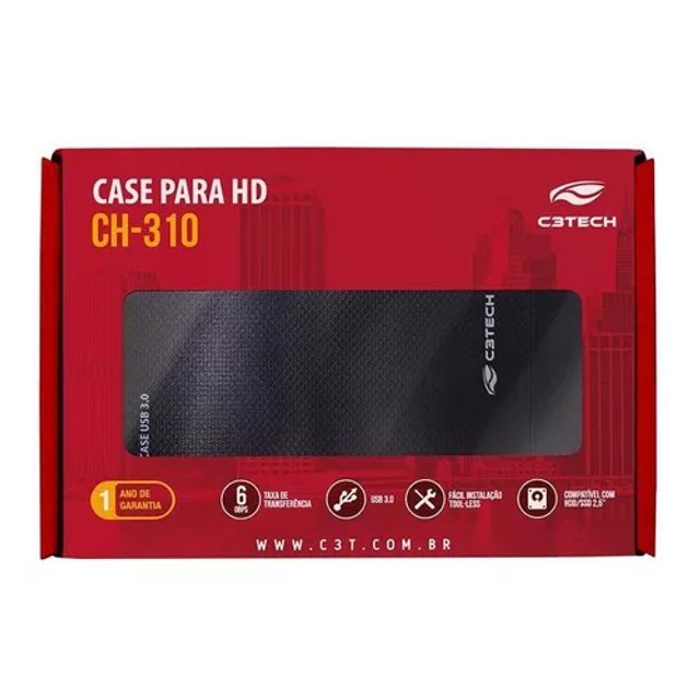 Gaveta para HD Externo 2,5 USB 3.0 C3TECH